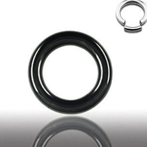 Schwarzer Piercing Segmentring 1,2mm Ohr Ring Tragus...